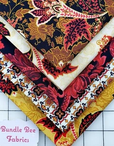 JACOBEAN DANCE~MICHAEL MILLER Fat Quarter bundle of (5) New Quilting 100% Cotton - Picture 1 of 6