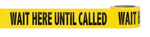 Social Distancing Warning Vinyl Floor Tape "WAIT HERE UNTIL CALLED" 3" x 36 yds - Picture 1 of 1