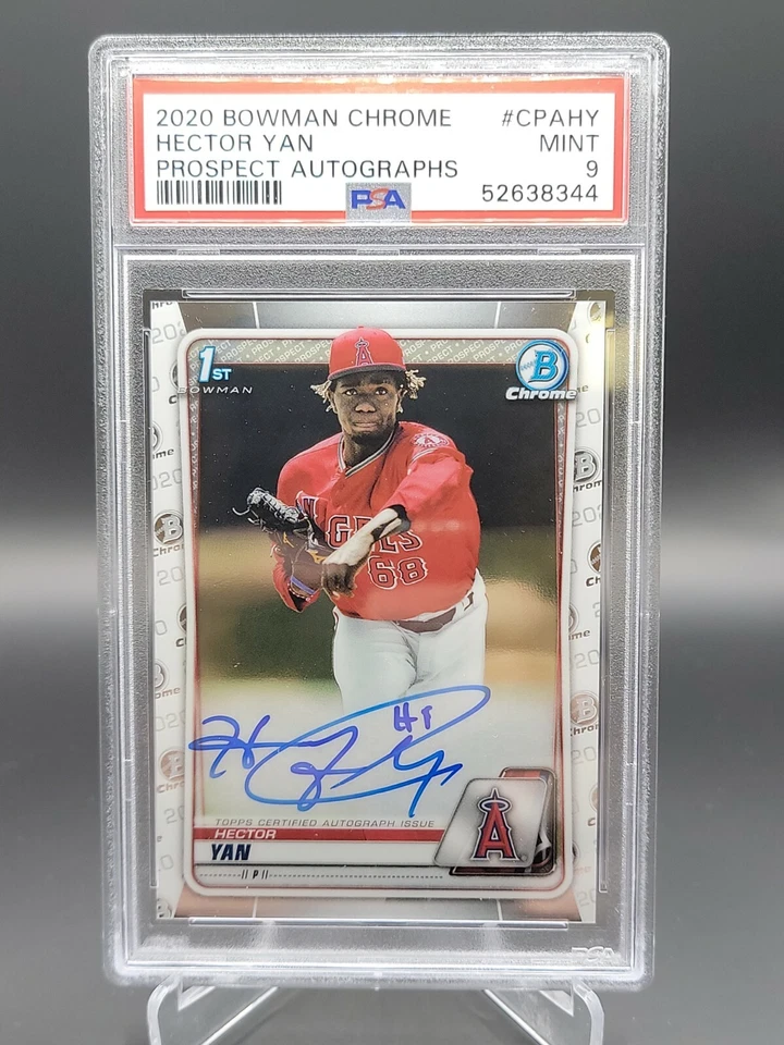 2020 Bowman Chrome Hector Yan Angels RC Rookie AUTO PSA 9 MINT  - Image 1 of 1