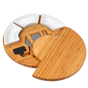 Vaiyer Charcuterie Cheese Cutting Board Set - Slide Out Board with Knife Set - Picture 1 of 10