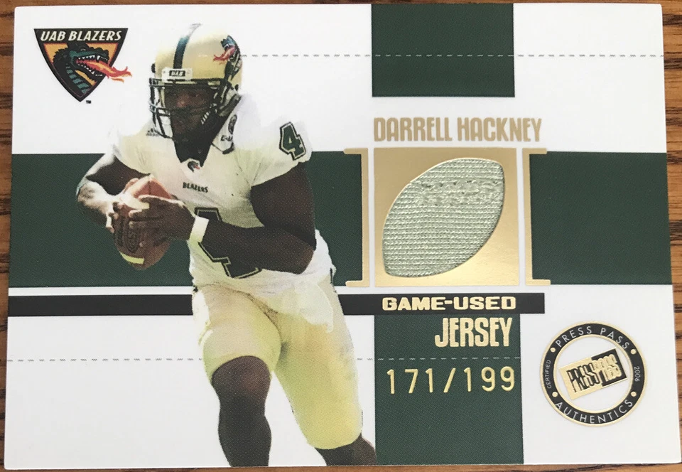 2006 Press Pass SE Game Used Jerseys GOLD Darrell Hackney JCDH #’d 171/199 - Image 1 of 2