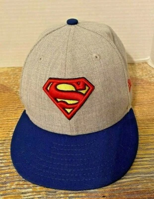 New Era 9Fifty Superman Cap/Hat Grey/Blue  DC Comics Strap back Youth Foto 1 de 4