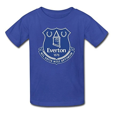 Everton FC EPL Kids T Shirt Football Club Blue Performance Fabric Soccer Youth Cover