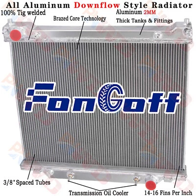 2 Row Radiator For 1997-2014 2013 Ford E150 E250 Econoline Club Wagon 4.2L 4.6L - Image 1 of 4