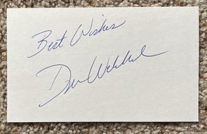 Don Welchel signed card - Orioles debut 1982