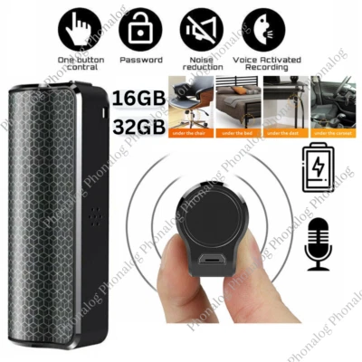 16/32GB Spy Digital Voice Activated Recorder Mini Hidden Audio Recording Device - Image 1 of 4
