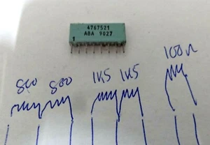 10x 8 pin resistor network 2x 800 ohm 2x 1.5k 1x 100 ohm - Picture 1 of 3