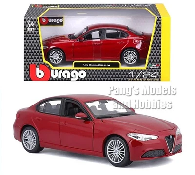 Alfa Romeo Giulia 2016 modelo diecast escala 1/24 de Bburago - rojo con caja Foto 1 de 4