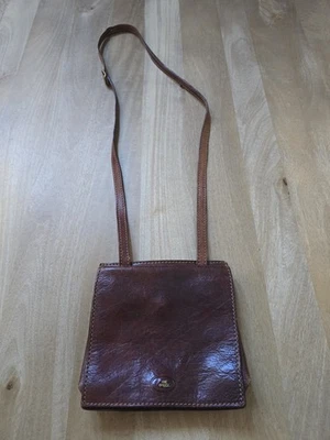 Bolso Bandolera Bolso Bandolera Vintage The Bridge Cuero Marrón Hecho en Italia Foto 1 de 4