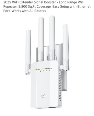 2025 WiFi Extender Signal Booster - Long Range - 300 Mbps - 9800 Ft range - NIB - Image 1 of 4