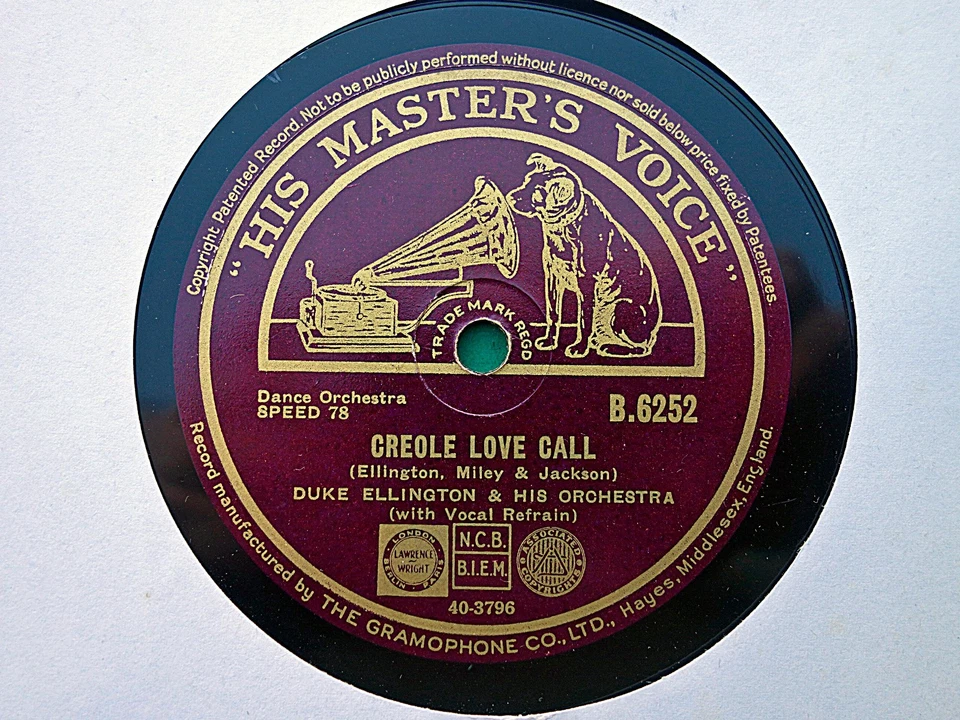DUKE ELLINGTON - Creole Love Call / MOUND CITY - Tailspin Blues 78 rpm disc (A+) - Image 1 of 1