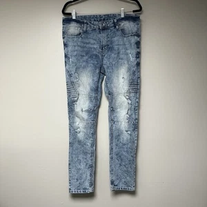 South Pole Acid Wash Skinny Jeans Size 36x30 y2k - Picture 1 of 8