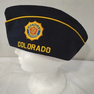LEGIÓN AMERICANA Colorado Gorra 64 con Pin Segunda Guerra Mundial Talla 7.5 Vintage Azul Marino  - Imagen 1 de 10