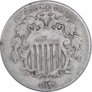 1876 Shield Nickel VG Uncertified #925 - Picture 1 of 2