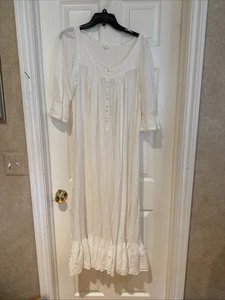 Vintage Victoria’s Secret Gold Label Cotton Cottagecore Nightgown ? Sz S Peasant - Picture 1 of 15