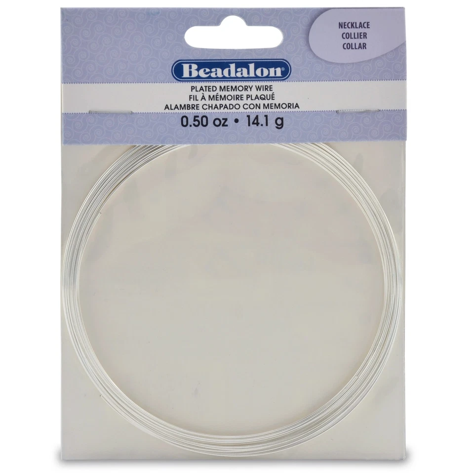 Beadalon Silver Plated Memory Wire Necklace - 293301