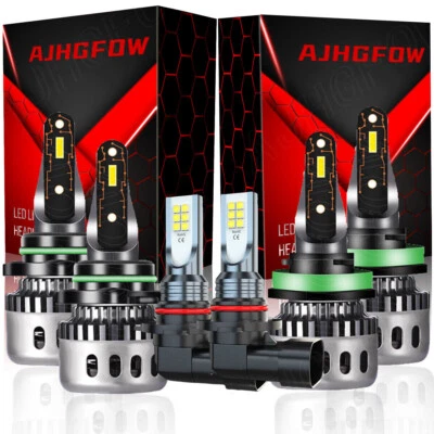 For 2016-2018 RAM 1500 2500 3500 6x LED Headlights Hi+Lo Kit + Fog light Bulbs - Image 1 of 4