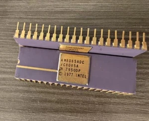 1x Vintage Rare AMD AM8085ADC/C8085A Gold Clone Intel - Picture 1 of 1