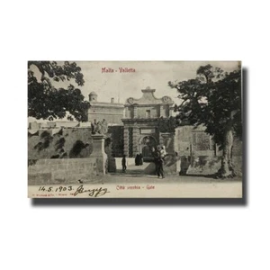 Postal de Malta G. Modiano Citta Vecchia Gate 6662 UPU usada parte posterior indivisa - Imagen 1 de 2