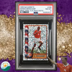 1998 Mundial Campeonato Navarrete | PSA 8 Dennis Bergkamp | Holo Dots | #298 - Picture 1 of 1
