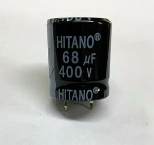 CONDENSATORE SNAP IN 68uF 400V 26X22,5 MM VERTICALE HITANO CS PCB 105° RADIALE - Imagen 1 de 1