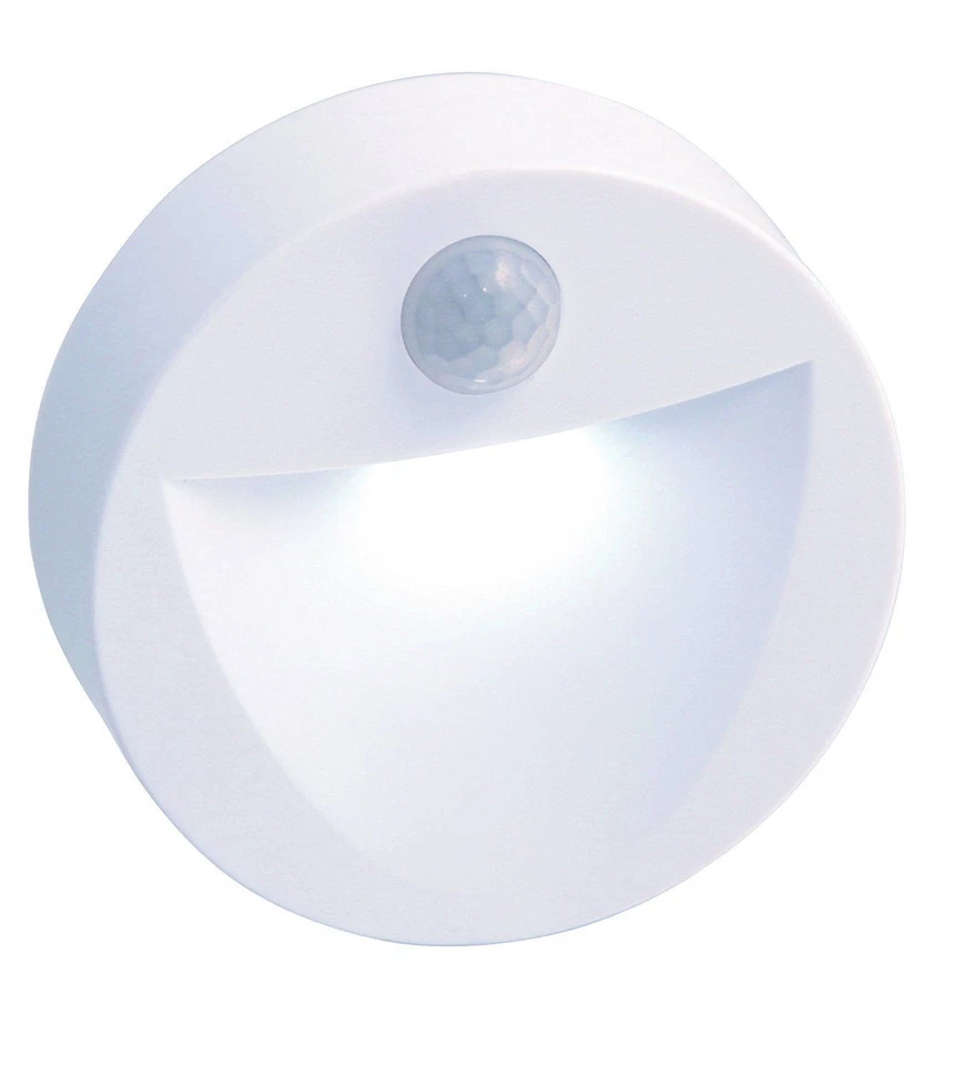 VELAMP IL11 EVO CHIC PUNTO DE LUZ 3 LED A BATERÍA CON SENSOR MOVIMIENTO BLANCO - Imagen 1 de 1