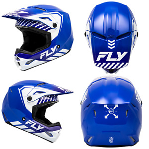 New Fly Racing Kinetic Menace Motorcycle MX ATV Helmet DOT ECE Blue White