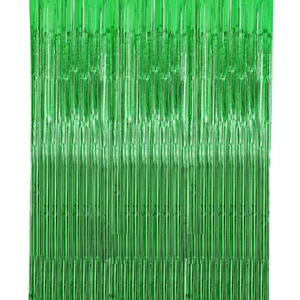 Metallic Foil Fringe Curtains Backdrop Party Decor Photo Booth Support 3ft x 8ft - Picture 1 of 19