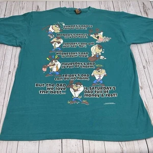 T-shirt vintage 1994 Taz Looney Tunes papà uomo XL punto singolo sole abbigliamento sportivo - Foto 1 di 11