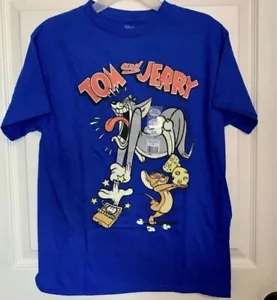 Tom & Jerry Cartoon Shirt Boy Size 10/12 NWT - Picture 1 of 2
