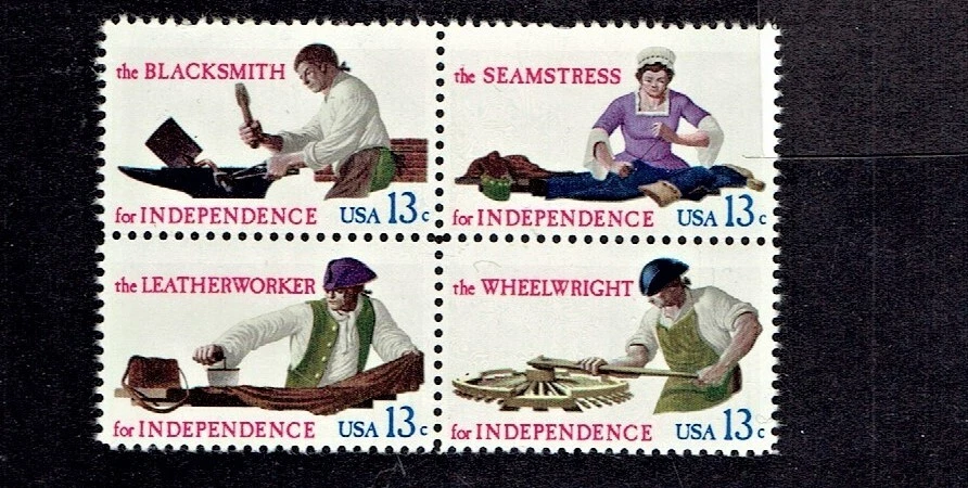 1977 U.S. COMMEM 13c Skilled Hands  Blk of 4  Sc#1717-20  M/NH/OG - Image 1 of 1