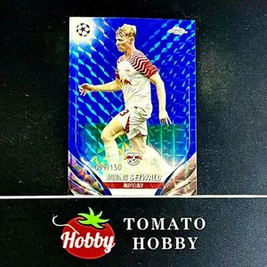 TOPPS CROMO UEFA 2023-24 NICOLAS SEIWALD/150 REFRACTOR GEOMÉTRICO AZUL SALZBURGO - Imagen 1 de 2