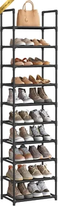 10 Tier Shoe Rack Organizer Space-Saving Metal Frame for Entryway Bedroom - Picture 1 of 12