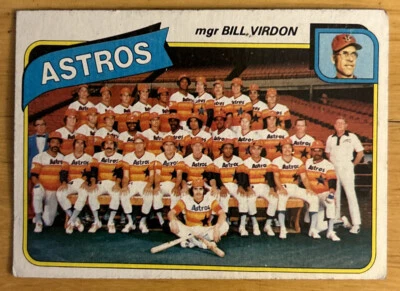 1980 Topps Astros Team #82 Cruz Bruce Bochy Ken Research Joe Niekro J.R. Richard Foto 1 de 2