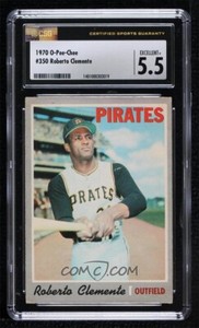 RARE 1970 O-Pee-Chee by Topps #350 Roberto Clemente PIRATES HOF CSG 5.5