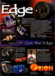 Team Orion RC Edge 27 Turn Stock Motor Print Ad Wall Art Decor Richard Saxton - Picture 1 of 1