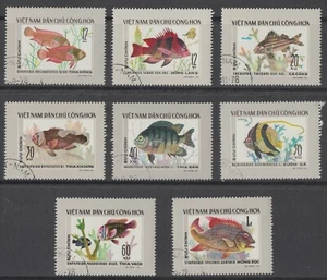 Vietnam; 1976 Fish Set, 8 Vals To 1D, Used, Sc 831 - 838 - Picture 1 of 1