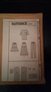 BUTTERICK #4741 DAMEN SHIRT, HOSE, ROCK MUSTER (Gr: XS, S, M, L, XL) UNGESCHNITTEN - Bild 1 von 1
