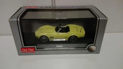 SUN STAR CHEVROLET CORVETTE 1968 OPEN Modello 10039 1 / 43 1:43 YELLOW GIALLA - Immagine 1 di 4