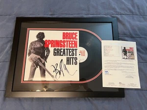 Bruce Springsteen Signed Autograph Greatest Hits Vinyl Album Framed JSA LOA - Picture 1 of 6