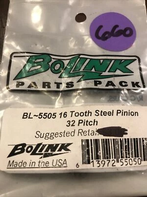 Vintage Bolink BL5505 16 Tooth Steel Pinion 32 Pitch {1pc.} NewInPack USA Shipp - Image 1 of 4