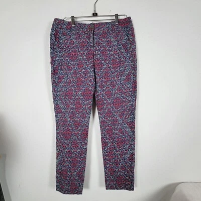 Cabi Womens Palm Beach Floral Print Straight Leg Cropped Pants Size 8 Stretch - Image 1 of 4
