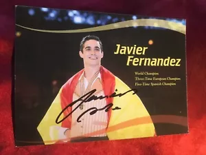 Autogramm JAVIER FERNANDEZ-Eiskunstlauf SPANIEN-Bronze Olympia 2018-signiert-AK - Picture 1 of 2
