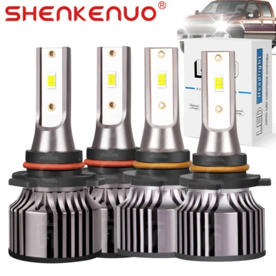 For GMC C1500 C2500 C3500 Sierra Cab Pickup 1990-1999 LED Headlight Hi/Low Bulbs - Image 1 of 4