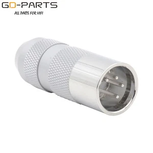 VIBORG 4Pin Male XLR Plug Hifi Audio Cannon Connector Rhodium Plated Copper 1PC - Picture 1 of 5