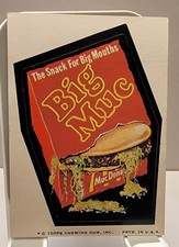 Big Muc MucDonalds 1974 Wacky Packages spoof of Big Mac Series 7