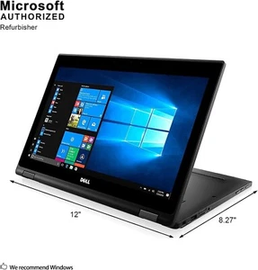 Dell Touchscreen Latitude 5289 Laptop i5 8GB RAM 256GB SSD Win 10 Pro -Grade B - Picture 1 of 6