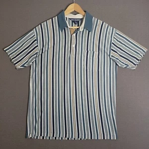 90er Vintage Van Heusen Poloshirt Herren Gr. XL vertikal gestreift Grunge Pullover - Bild 1 von 12