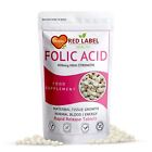 Folic Acid 400mcg 200 Tablets High Strength Reduce Tiredness & Fatigue Vegan UK