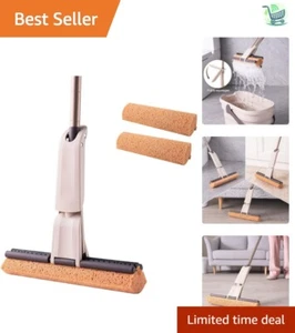 Self-Wringing Sponge Mop with 2 Reusable Heads for Ultimate Floor Cleaning - Picture 1 of 9